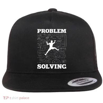 Problem Solving Climber Rock Climbing Bouldering Pun Funny Flat Bill Trucker Hat