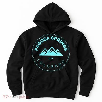 Pagosa Springs Colorado Mountain Town Elevated CO Skiing Hoodie