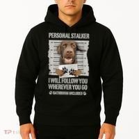 Personal Stalker Chocolate Labrador Lab Hoodie thumb 2
