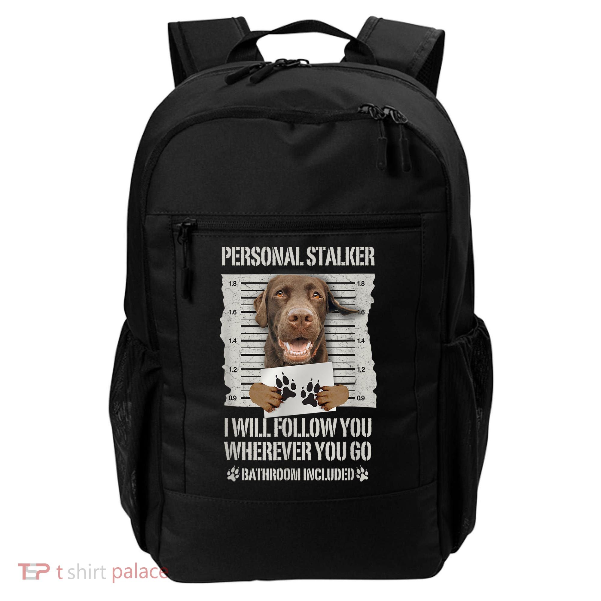 Personal Stalker Chocolate Labrador Lab Backpack