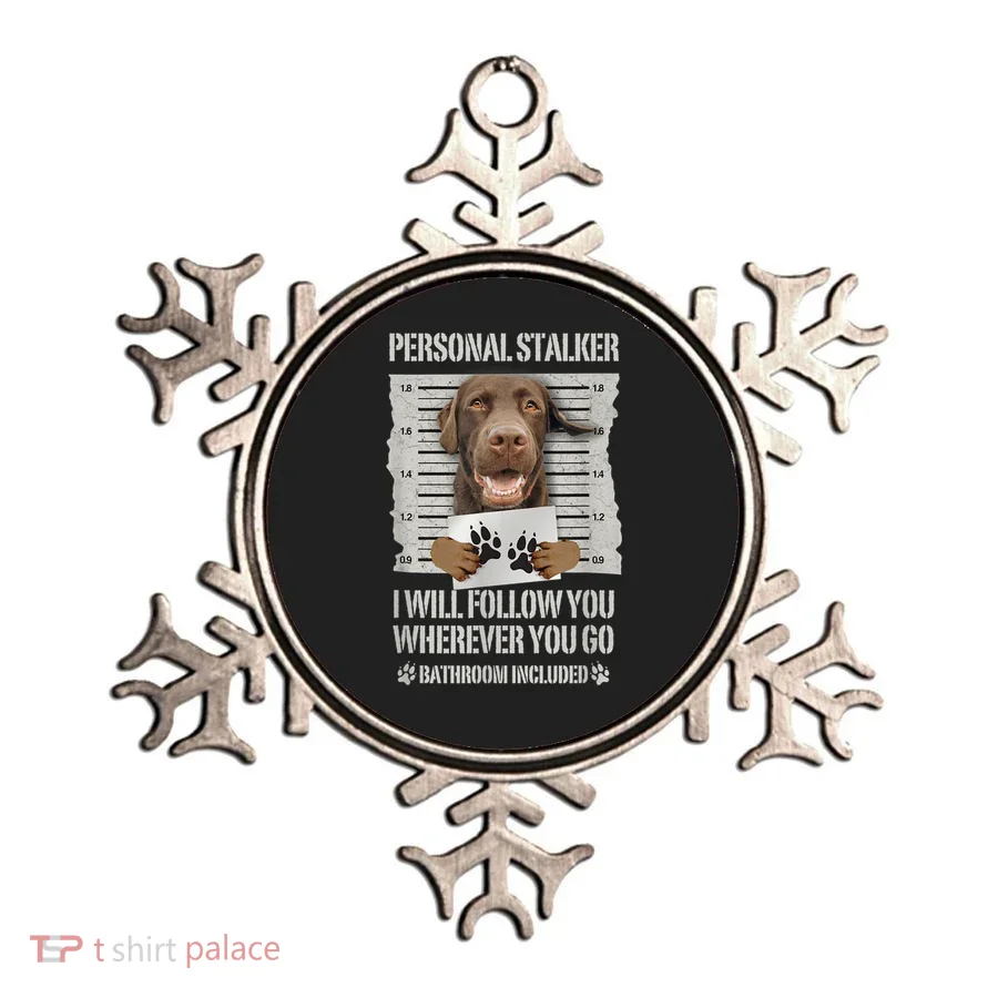 Personal Stalker Chocolate Labrador Lab Ornament