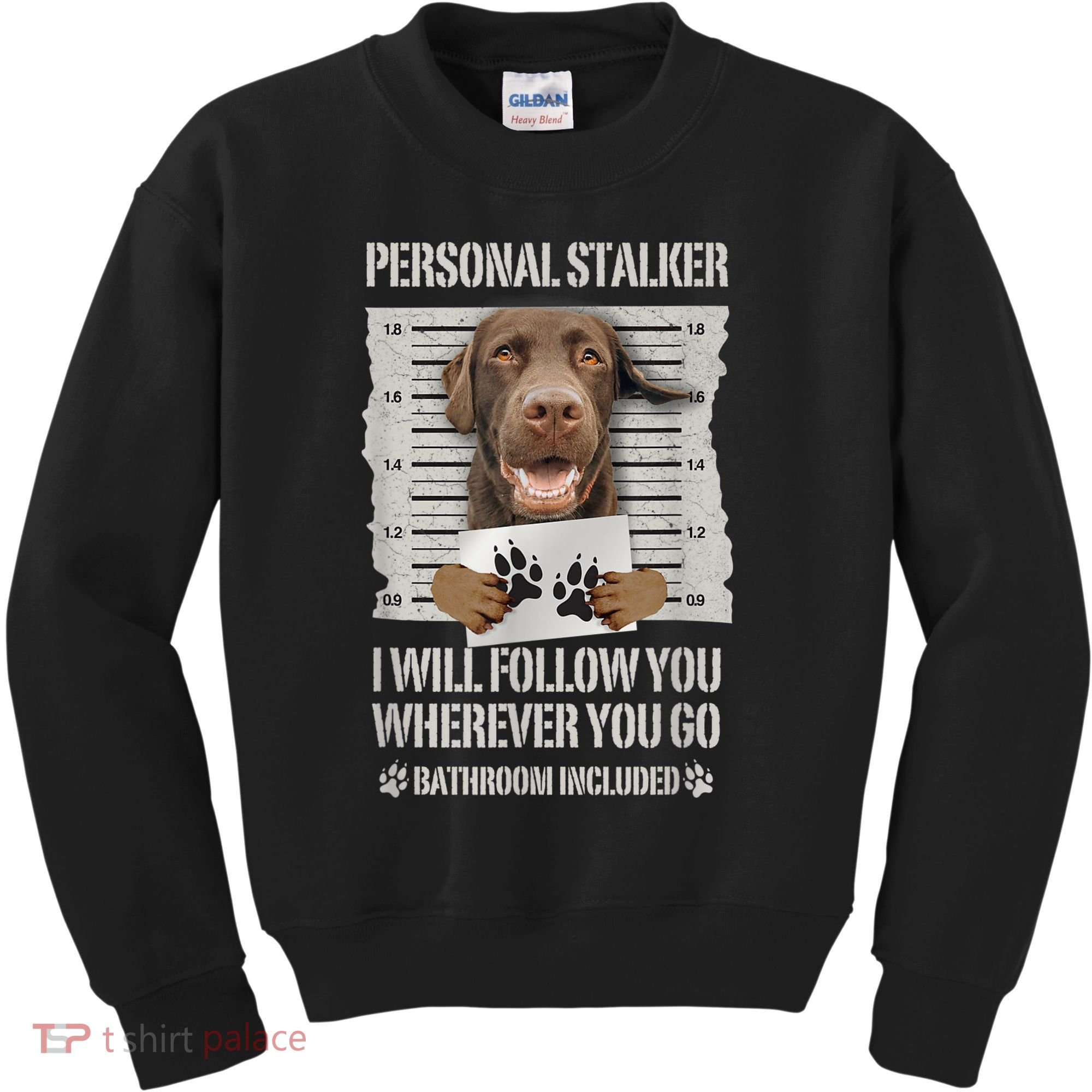 Personal Stalker Chocolate Labrador Lab Kids Sweatshirt