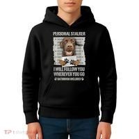 Personal Stalker Chocolate Labrador Lab Kids Hoodie thumb 4