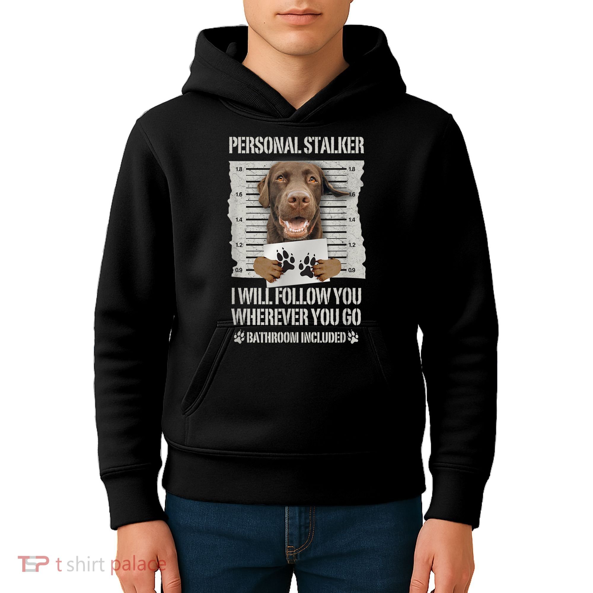 Personal Stalker Chocolate Labrador Lab Kids Hoodie