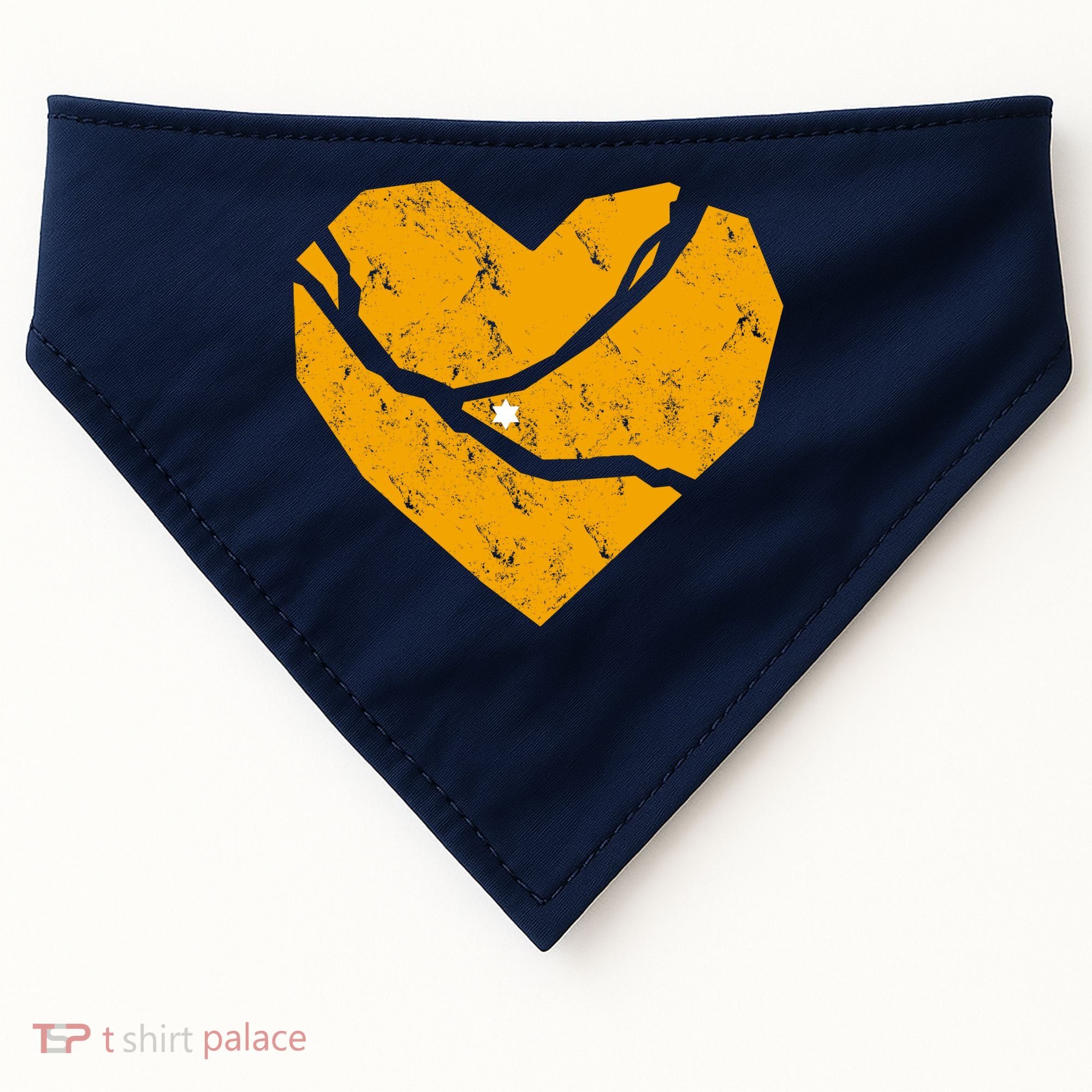 Pittsburgh Steel City Broken Heart USA-Made Doggie Bandana