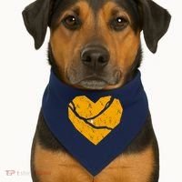 Pittsburgh Steel City Broken Heart USA-Made Doggie Bandana thumb 1