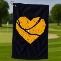 Pittsburgh Steel City Broken Heart Golf Towel thumb 1