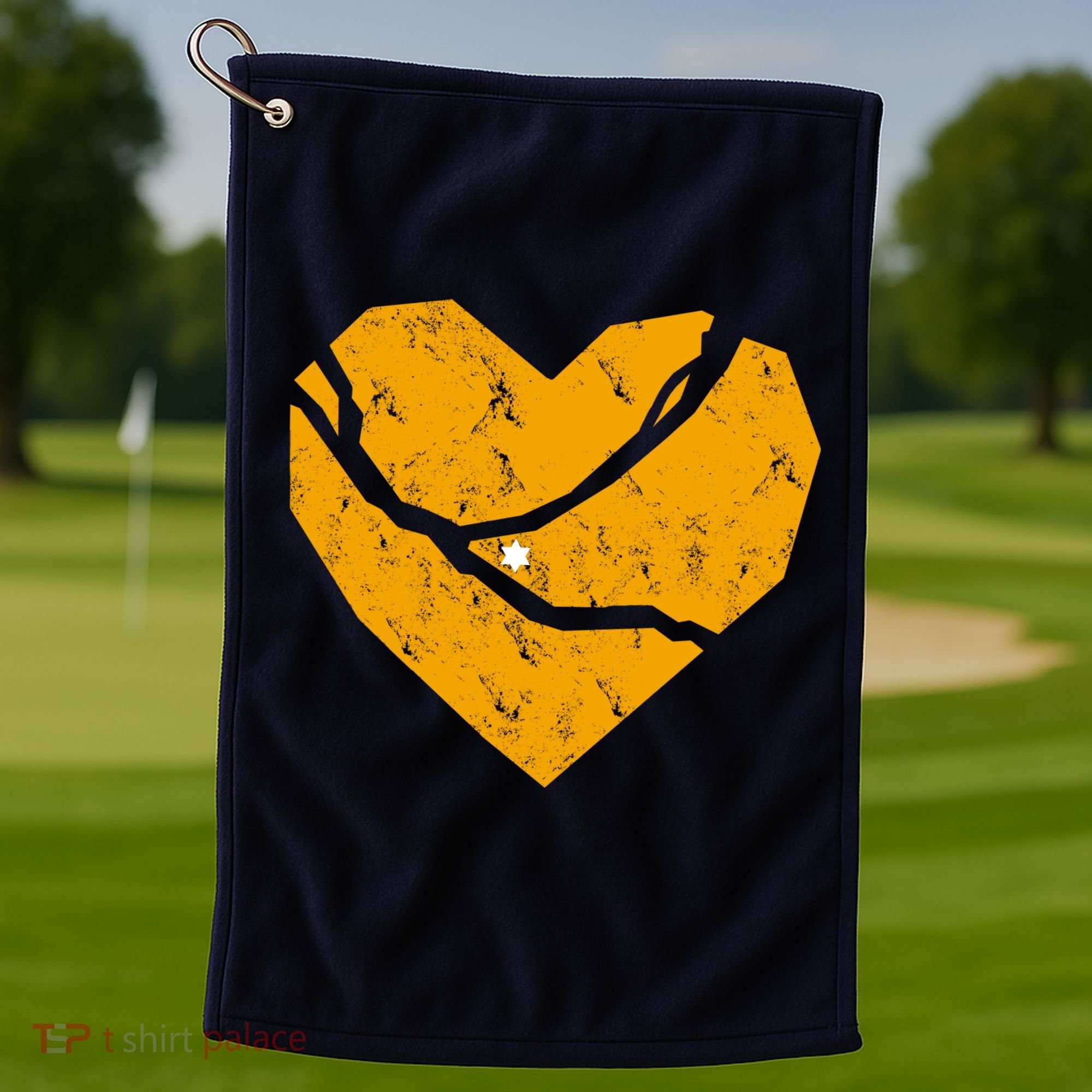 Pittsburgh Steel City Broken Heart Golf Towel