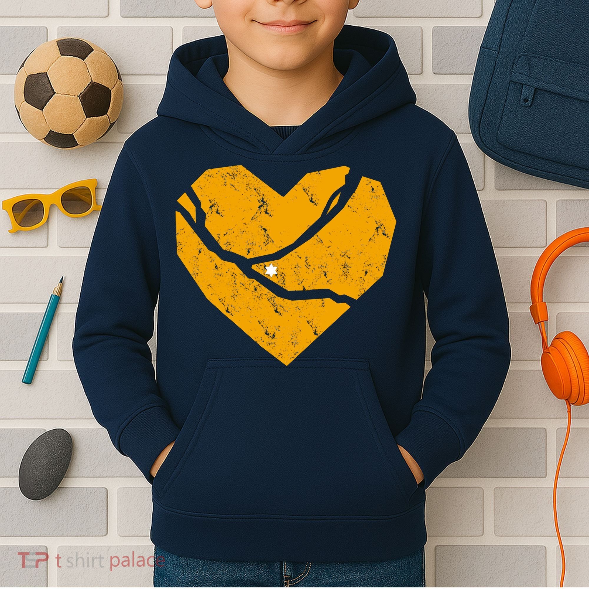 Pittsburgh Steel City Broken Heart Kids Hoodie