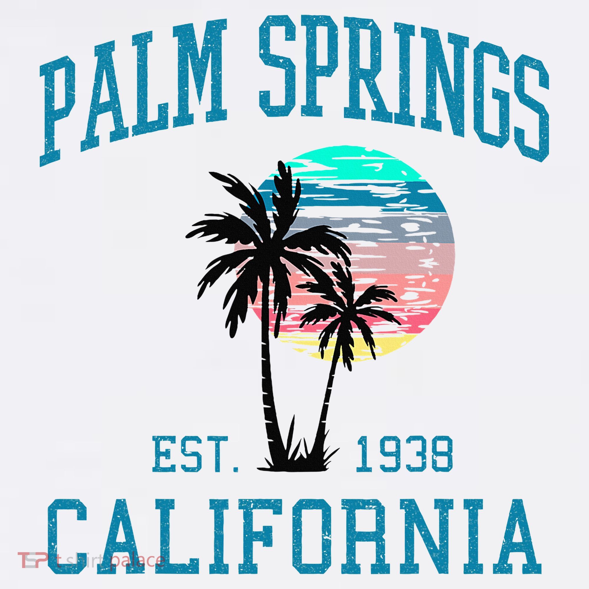 Palm Springs California Beach Vintage Palm Trees Summer T-Shirt