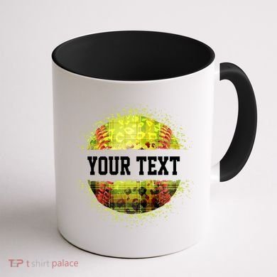 Personalized Softball Custom Name Family School Team Coffee Mug back