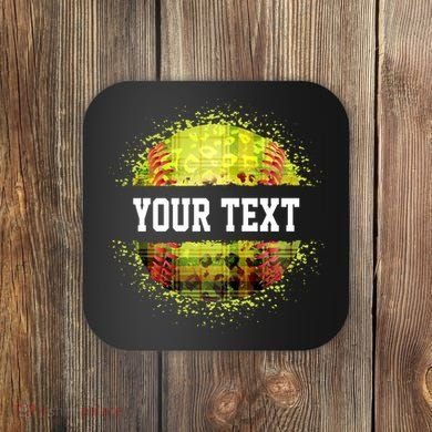 Personalized Softball Custom Name Family School Team Coaster