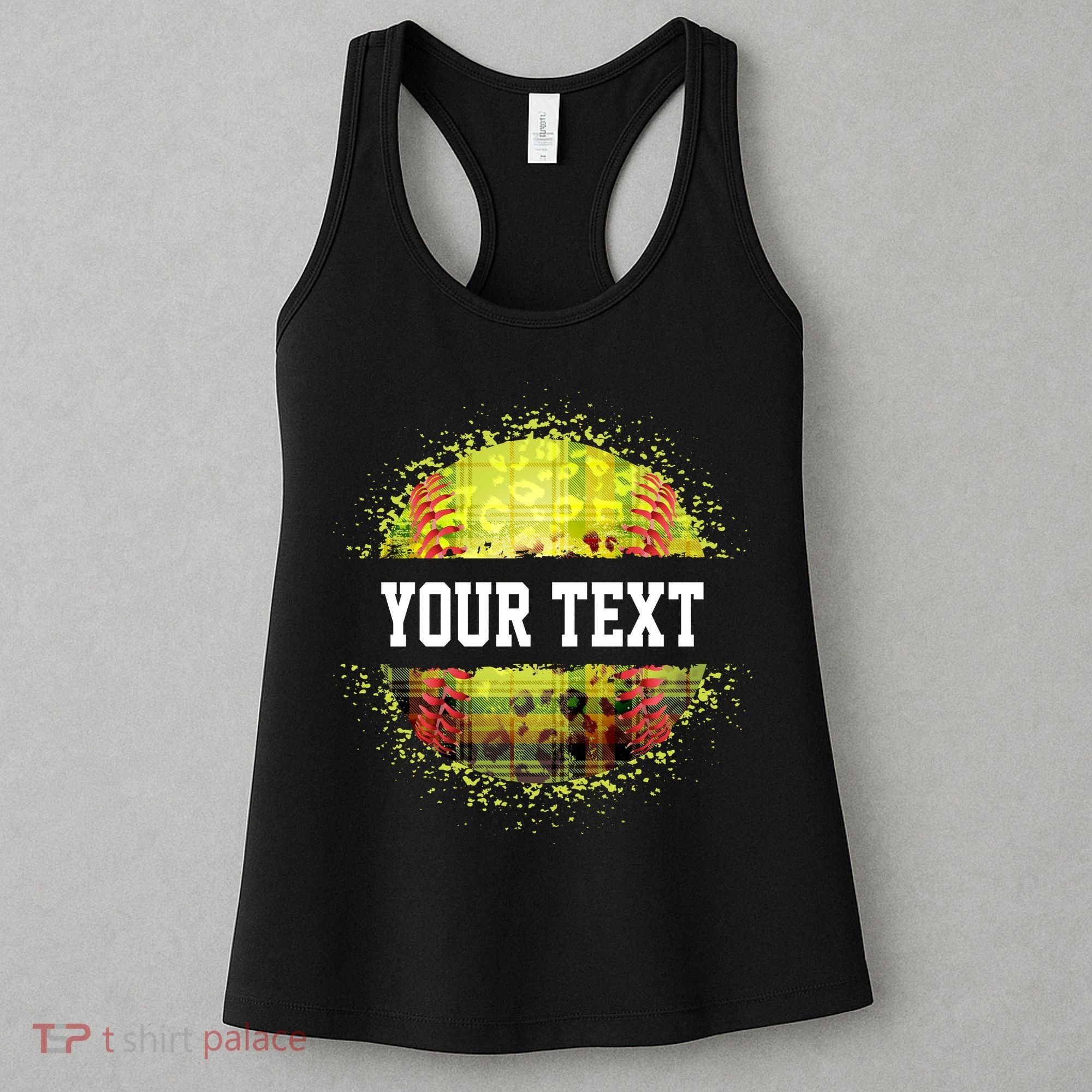 Personalized Softball Custom Name Family School Team Women's Tank Top