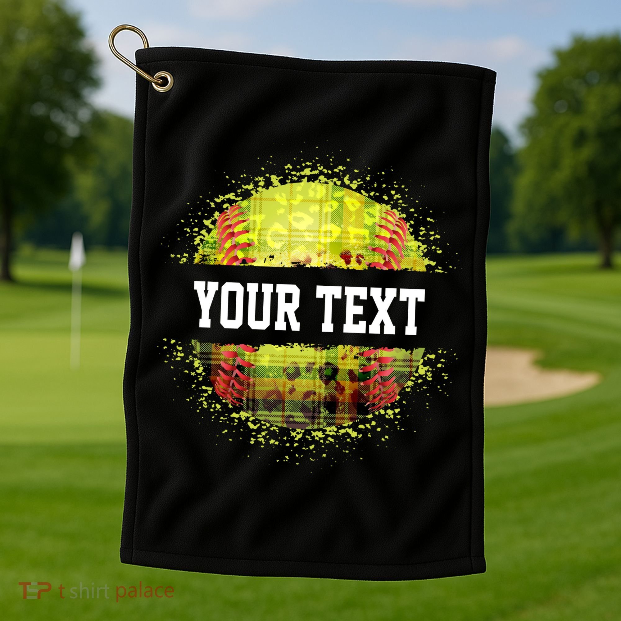 Personalized Softball Custom Name Family School Team Golf Towel