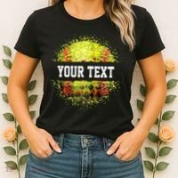 Personalized Softball Custom Name Family School Team Women's T-Shirt thumb 2