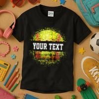Personalized Softball Custom Name Family School Team Kids T-Shirt thumb 3