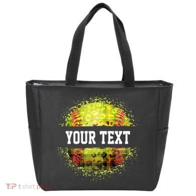 Personalized Softball Custom Name Family School Team Tote Bag