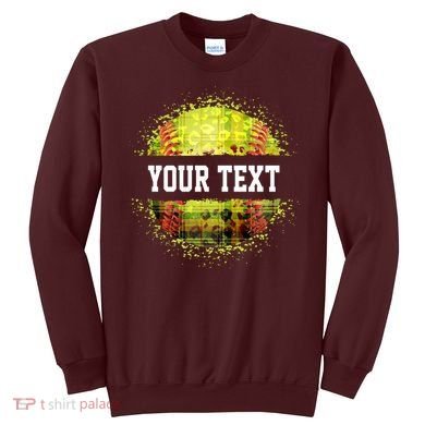 Personalized Softball Custom Name Family School Team Sweatshirt