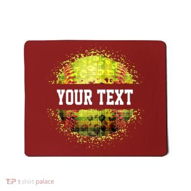 Personalized Softball Custom Name Family School Team Mousepad
