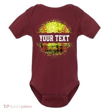 Personalized Softball Custom Name Family School Team Baby Bodysuit