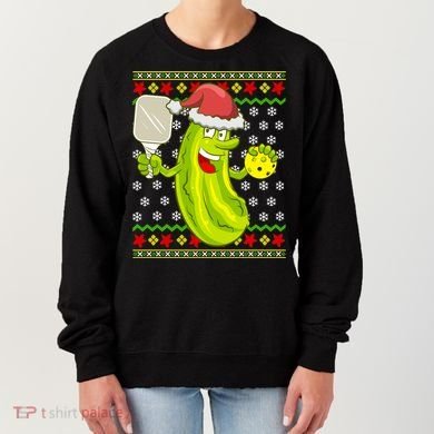 Pickleball Santa Claus Ugly Christmas Pattern Cool Gift Women's Sweatshirt