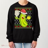 Pickleball Santa Claus Ugly Christmas Pattern Cool Gift Women's Sweatshirt thumb 0