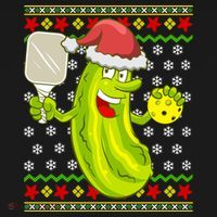Pickleball Santa Claus Ugly Christmas Pattern Cool Gift Doggie Tank thumb 4
