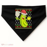 Pickleball Santa Claus Ugly Christmas Pattern Cool Gift USA-Made Doggie Bandana thumb 0