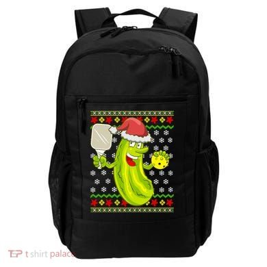 Pickleball Santa Claus Ugly Christmas Pattern Cool Gift Backpack