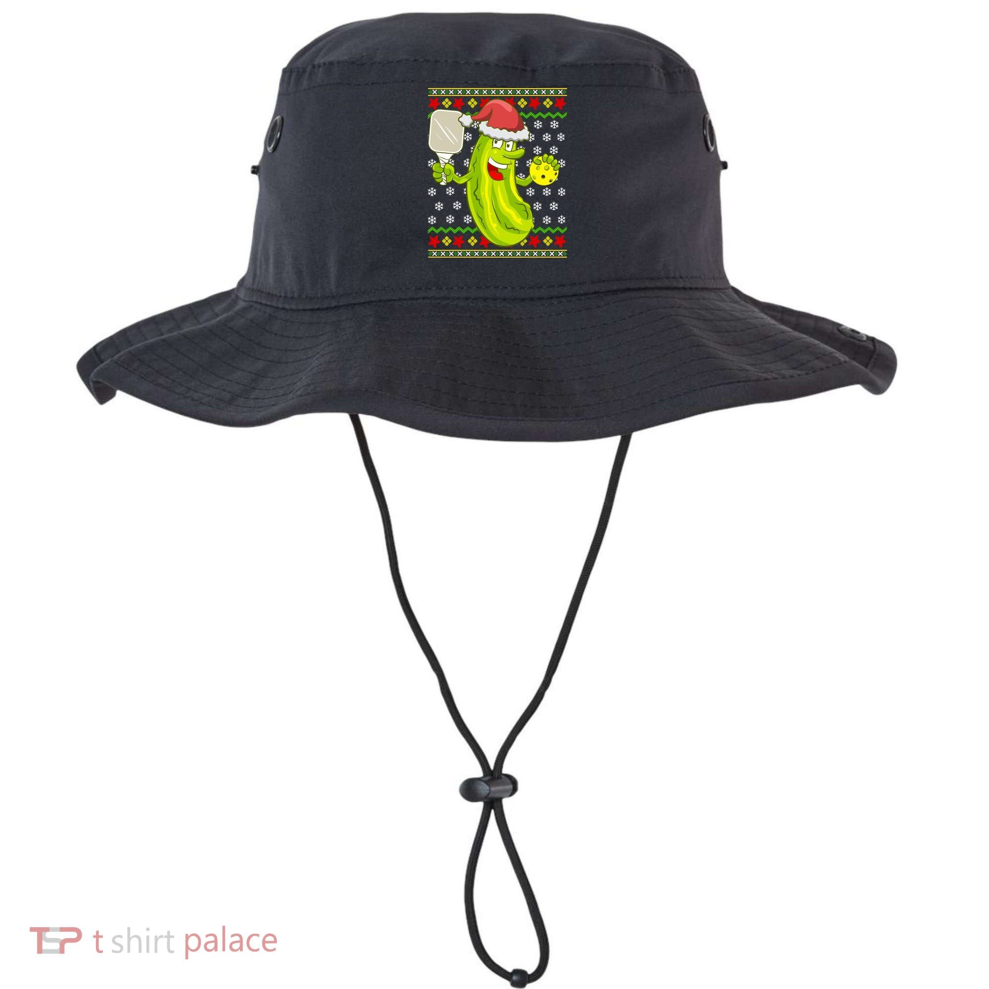 Pickleball Santa Claus Ugly Christmas Pattern Cool Gift Bucket Hat