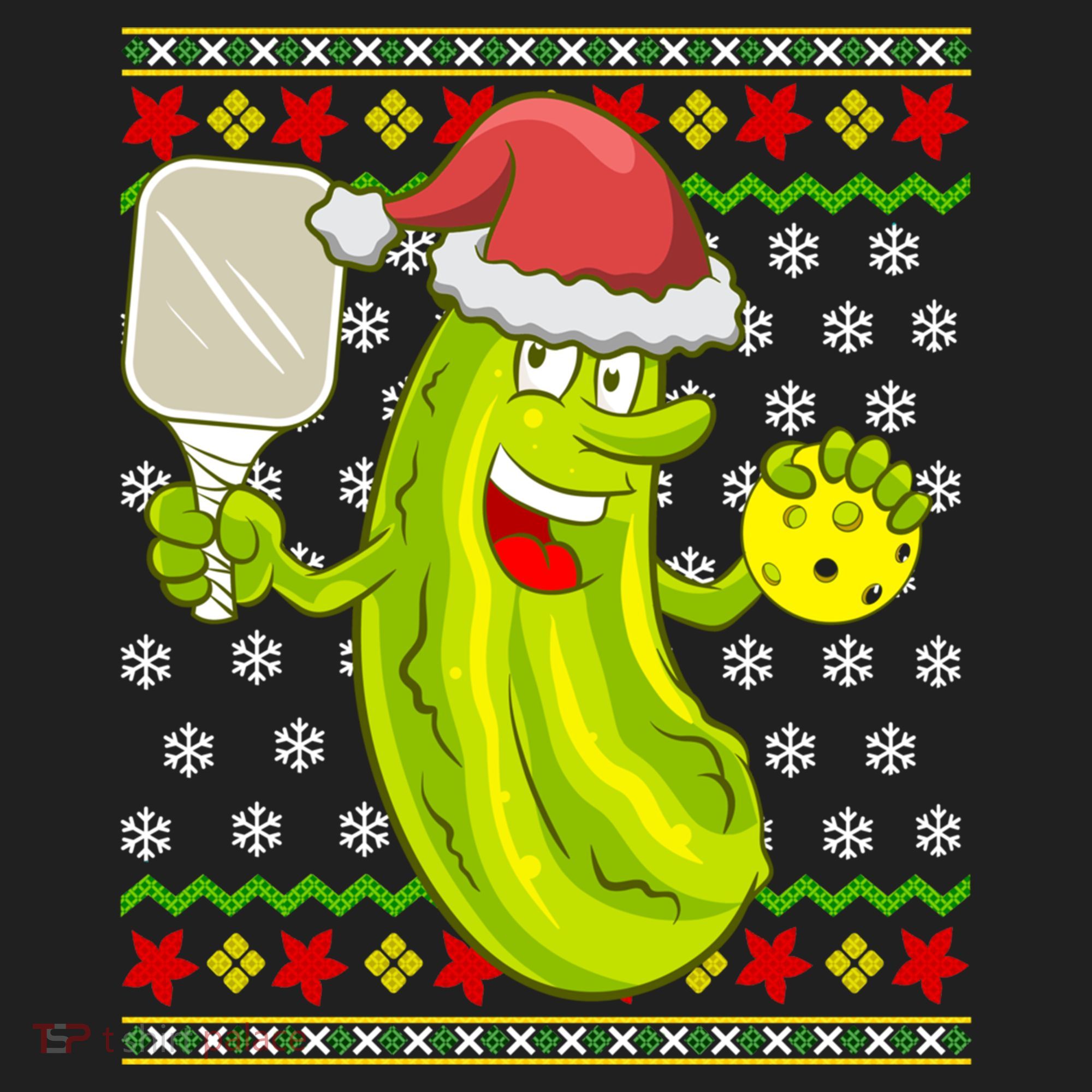 Pickleball Santa Claus Ugly Christmas Pattern Cool Gift Beanie