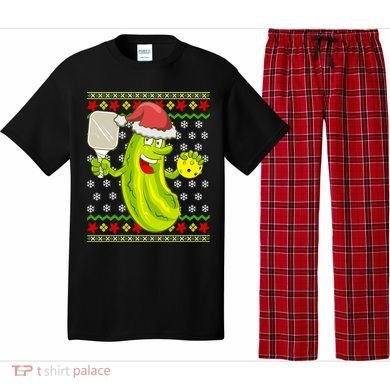 Pickleball Santa Claus Ugly Christmas Pattern Cool Gift Pajama Set