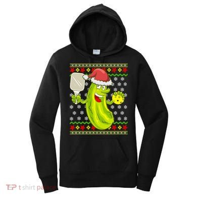 Pickleball Santa Claus Ugly Christmas Pattern Cool Gift Women's Hoodie