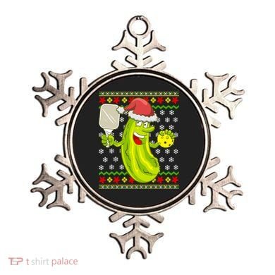 Pickleball Santa Claus Ugly Christmas Pattern Cool Gift Ornament