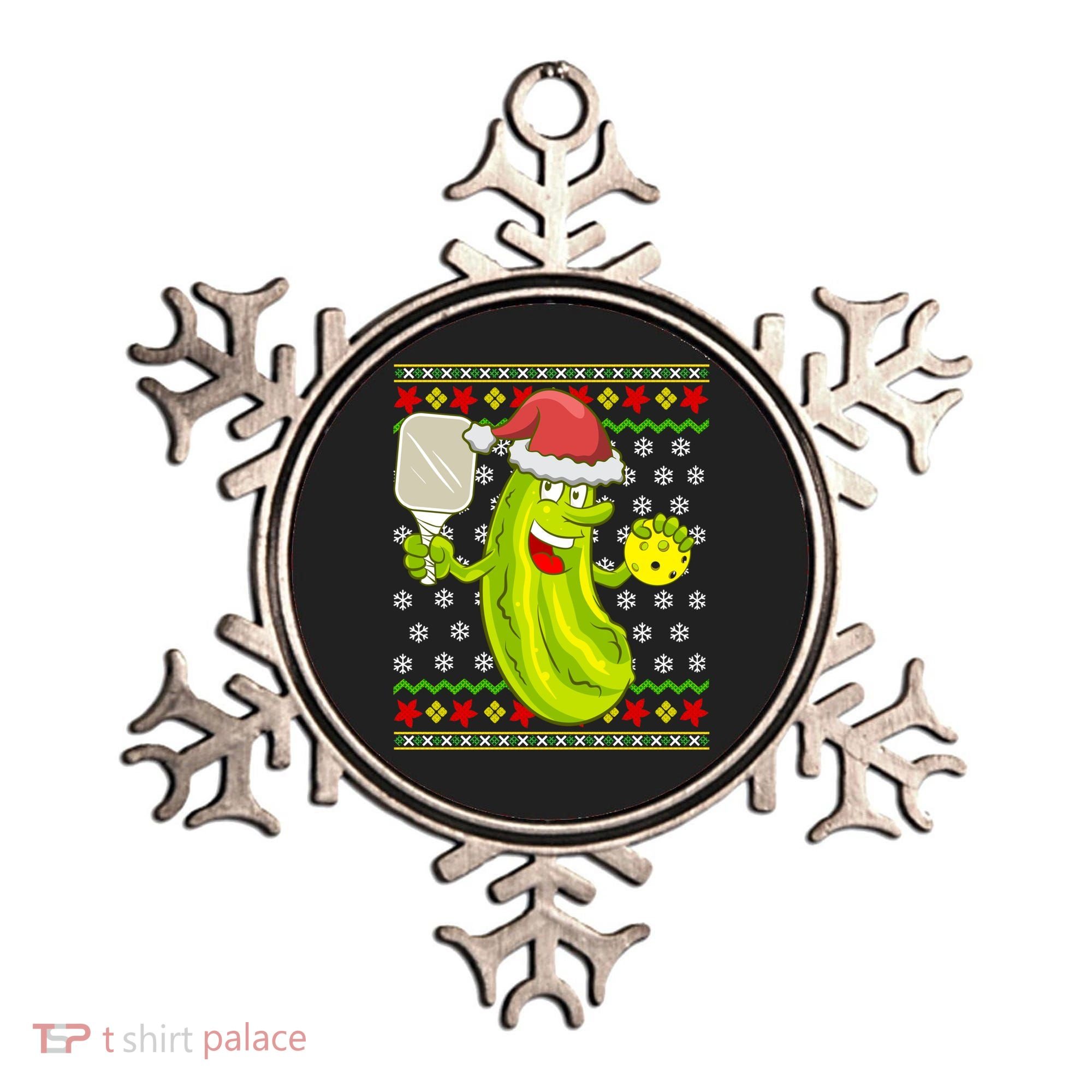 Pickleball Santa Claus Ugly Christmas Pattern Cool Gift Ornament
