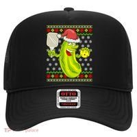 Pickleball Santa Claus Ugly Christmas Pattern Cool Gift Hat thumb 0