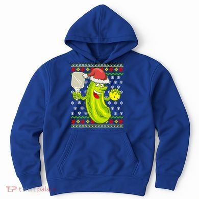 Pickleball Santa Claus Ugly Christmas Pattern Cool Gift Hoodie