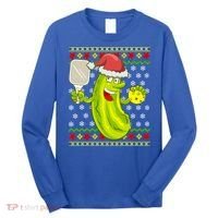 Pickleball Santa Claus Ugly Christmas Pattern Cool Gift Long Sleeve Shirt thumb 0