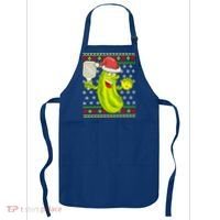 Pickleball Santa Claus Ugly Christmas Pattern Cool Gift Apron thumb 0