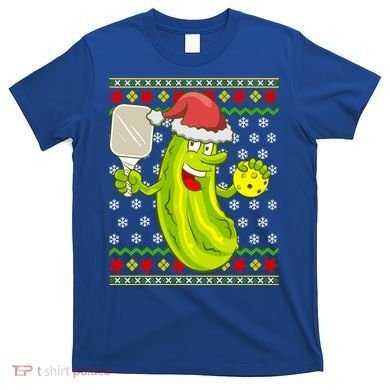 Pickleball Santa Claus Ugly Christmas Pattern Cool Gift T-Shirt