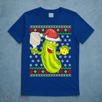 Pickleball Santa Claus Ugly Christmas Pattern Cool Gift T-Shirt thumb 5