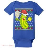 Pickleball Santa Claus Ugly Christmas Pattern Cool Gift Baby Bodysuit thumb 0