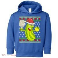 Pickleball Santa Claus Ugly Christmas Pattern Cool Gift Toddler Hoodie thumb 0