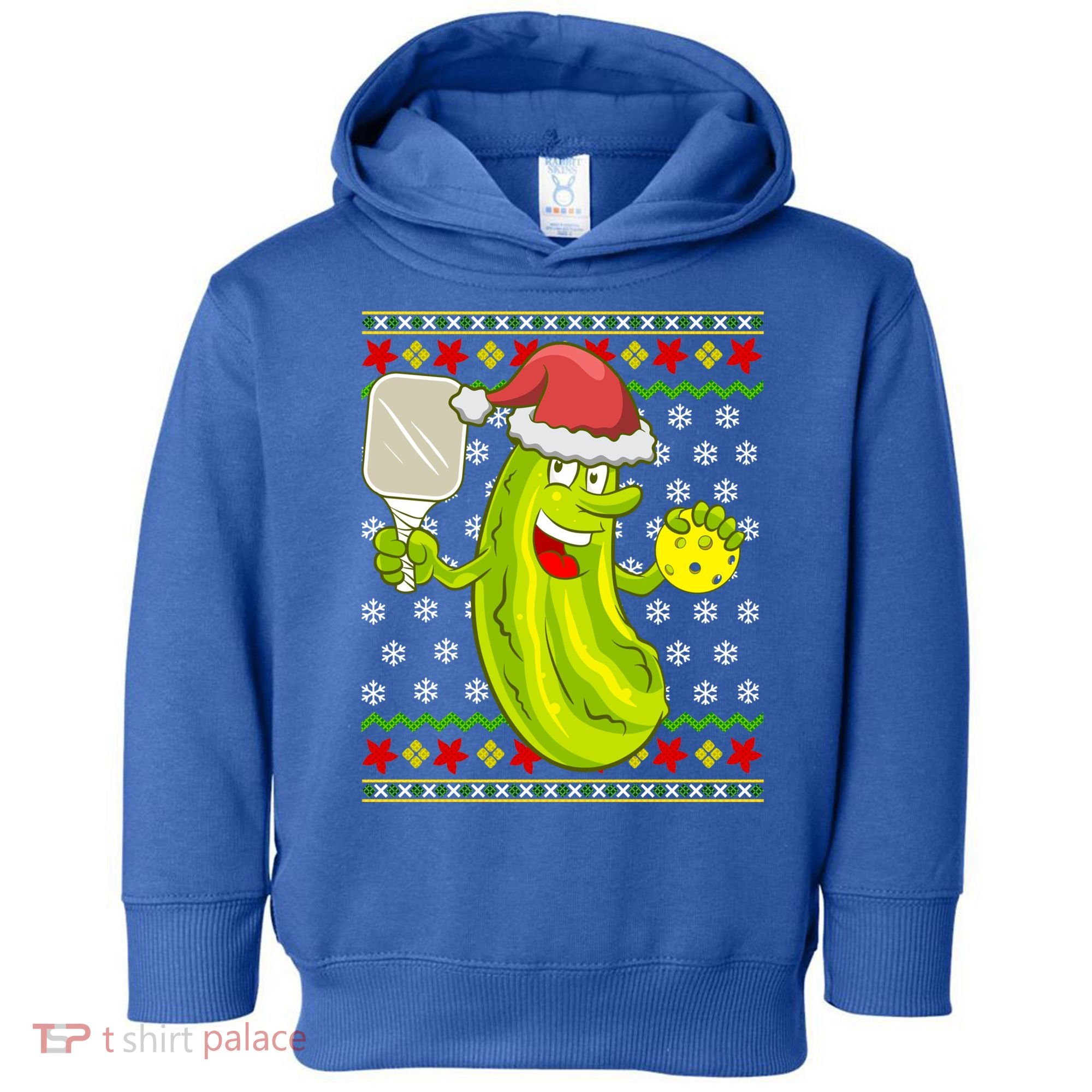Pickleball Santa Claus Ugly Christmas Pattern Cool Gift Toddler Hoodie