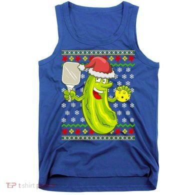 Pickleball Santa Claus Ugly Christmas Pattern Cool Gift Tank Top