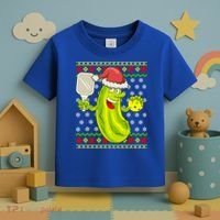 Pickleball Santa Claus Ugly Christmas Pattern Cool Gift Toddler T-Shirt thumb 3