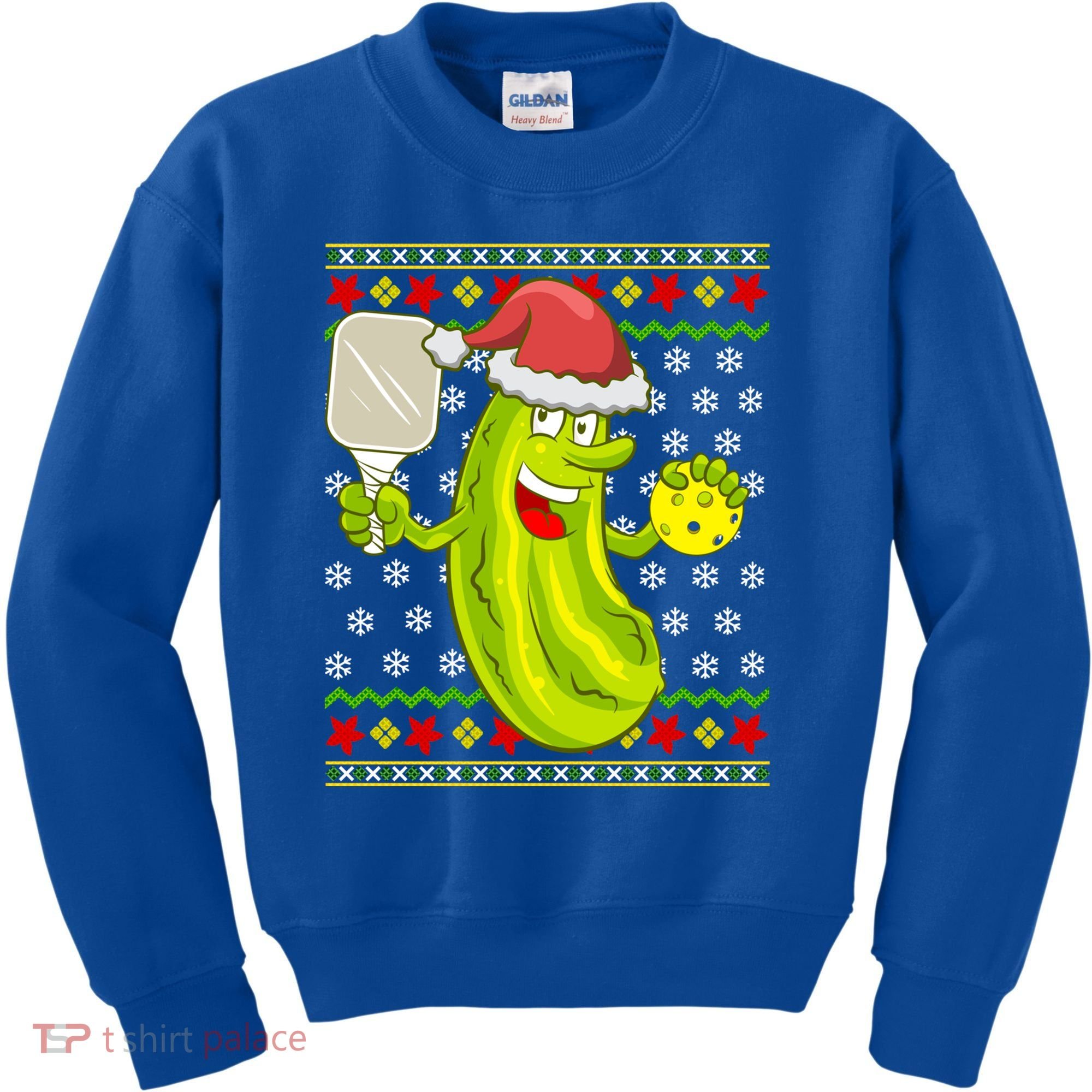 Pickleball Santa Claus Ugly Christmas Pattern Cool Gift Kids Sweatshirt