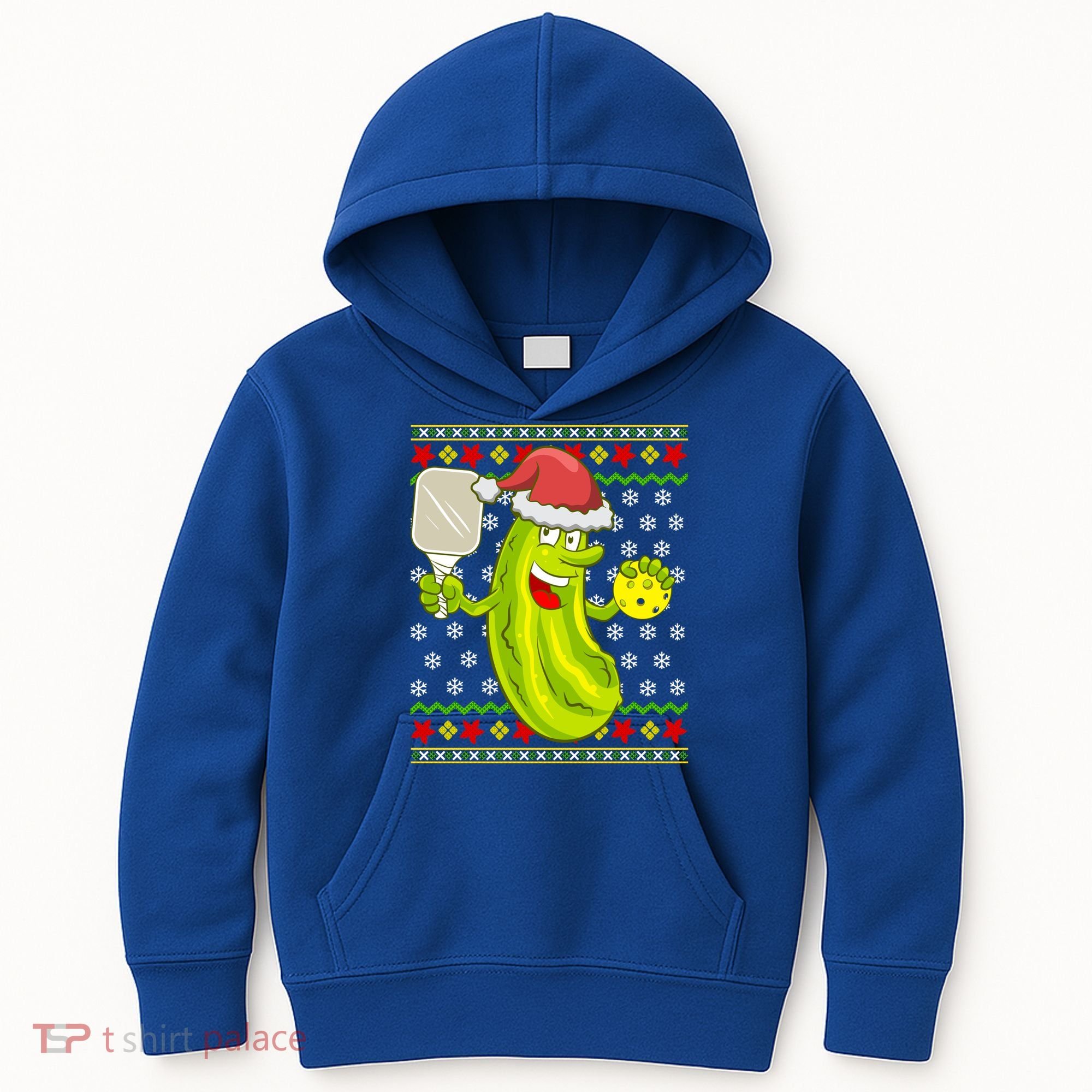 Pickleball Santa Claus Ugly Christmas Pattern Cool Gift Kids Hoodie