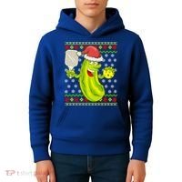 Pickleball Santa Claus Ugly Christmas Pattern Cool Gift Kids Hoodie thumb 4