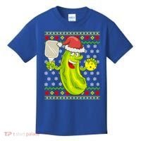 Pickleball Santa Claus Ugly Christmas Pattern Cool Gift Kids T-Shirt thumb 0